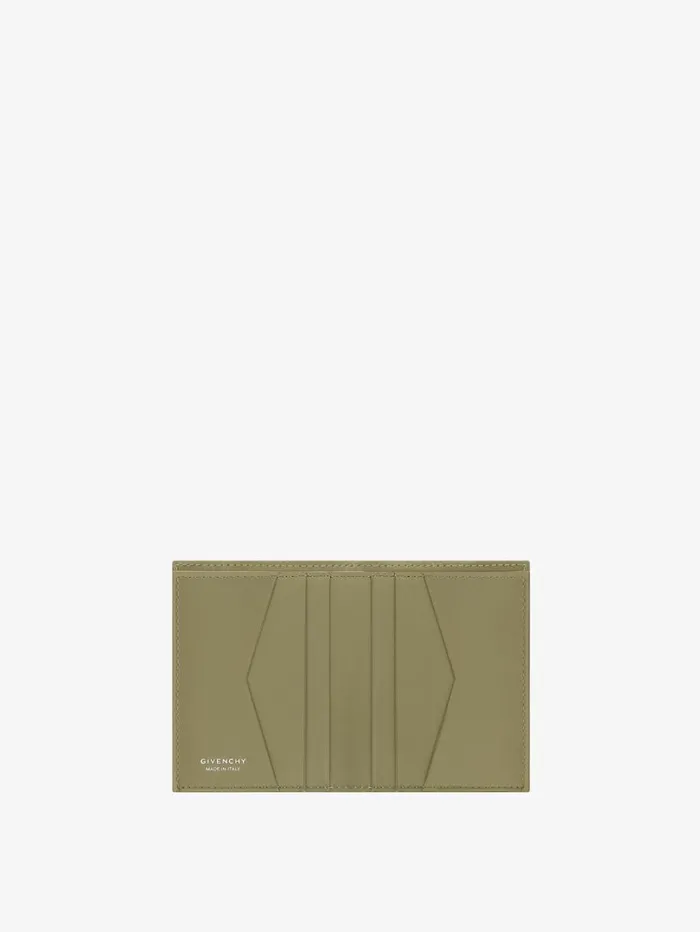 Givenchy GIVENCHY Card Holder In 4G Micro Leather Khaki Men Wallets and Card Holders Givenchy GIVENCHY Card Holder In 4G Micro Leather Khaki Men Wallets and Card Holders