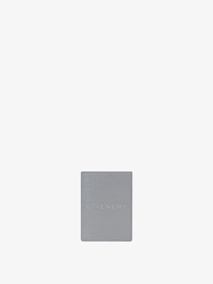 Givenchy GIVENCHY Card Holder In 4G Micro Leather Light Grey Men Wallets and Card Holders Givenchy GIVENCHY Card Holder In 4G Micro Leather Light Grey Men Wallets and Card Holders