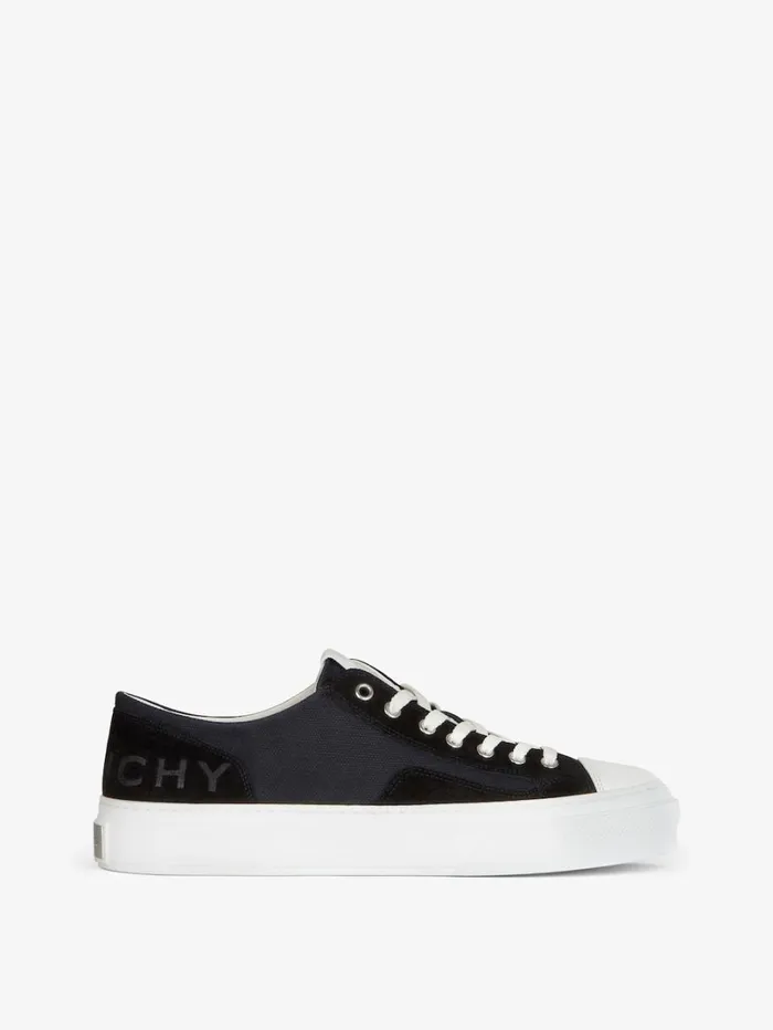 Givenchy GIVENCHY City Sneakers In Canvas And Suede Black Men City