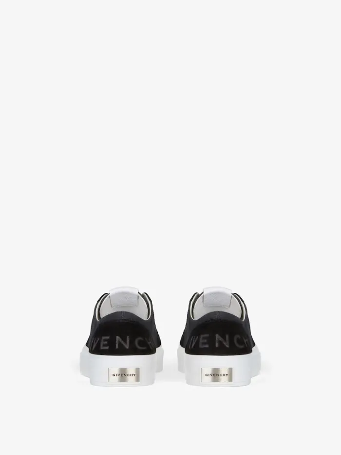 Givenchy GIVENCHY City Sneakers In Canvas And Suede Black Men City Givenchy GIVENCHY City Sneakers In Canvas And Suede Black Men City