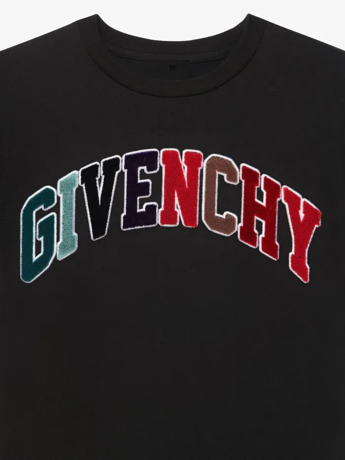Givenchy GIVENCHY College Tshirt In Cotton Black Men Boy 4 To 12 Years
