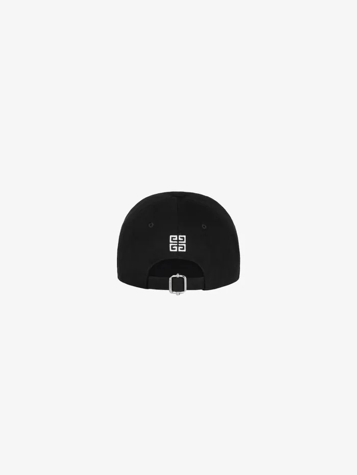 Givenchy GIVENCHY Embroidered Cap In Cotton Black Men Beanies and Caps Givenchy GIVENCHY Embroidered Cap In Cotton Black Men Beanies and Caps