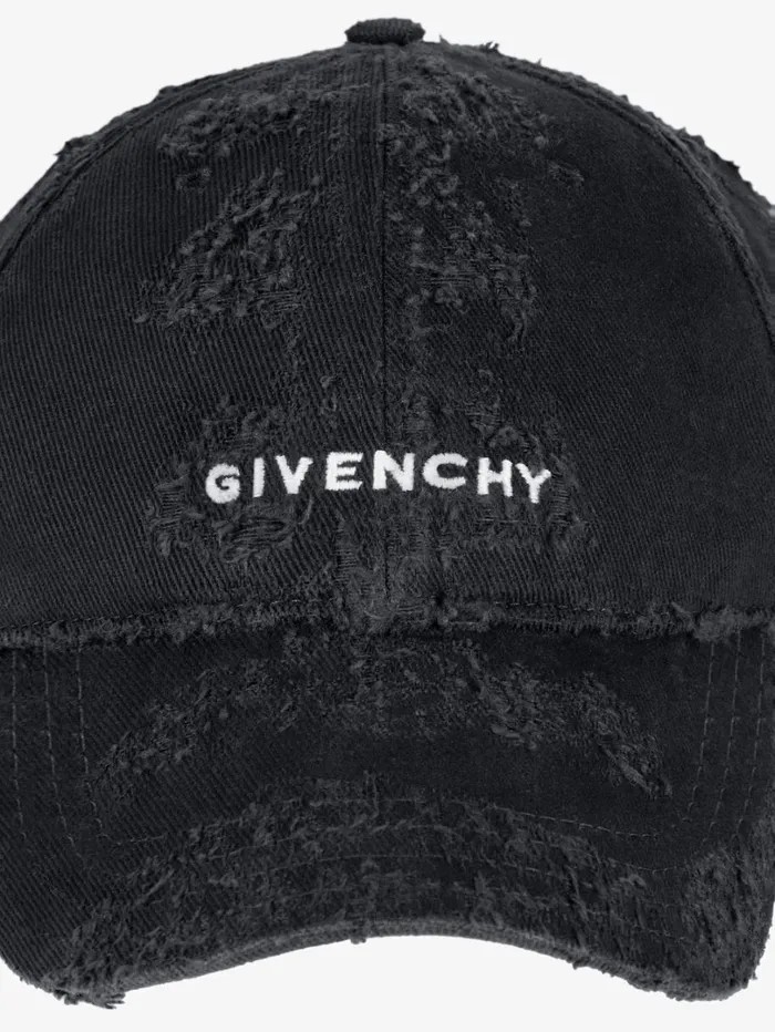 Givenchy GIVENCHY Embroidered Cap In Cotton Black Men Beanies and Caps Givenchy GIVENCHY Embroidered Cap In Cotton Black Men Beanies and Caps