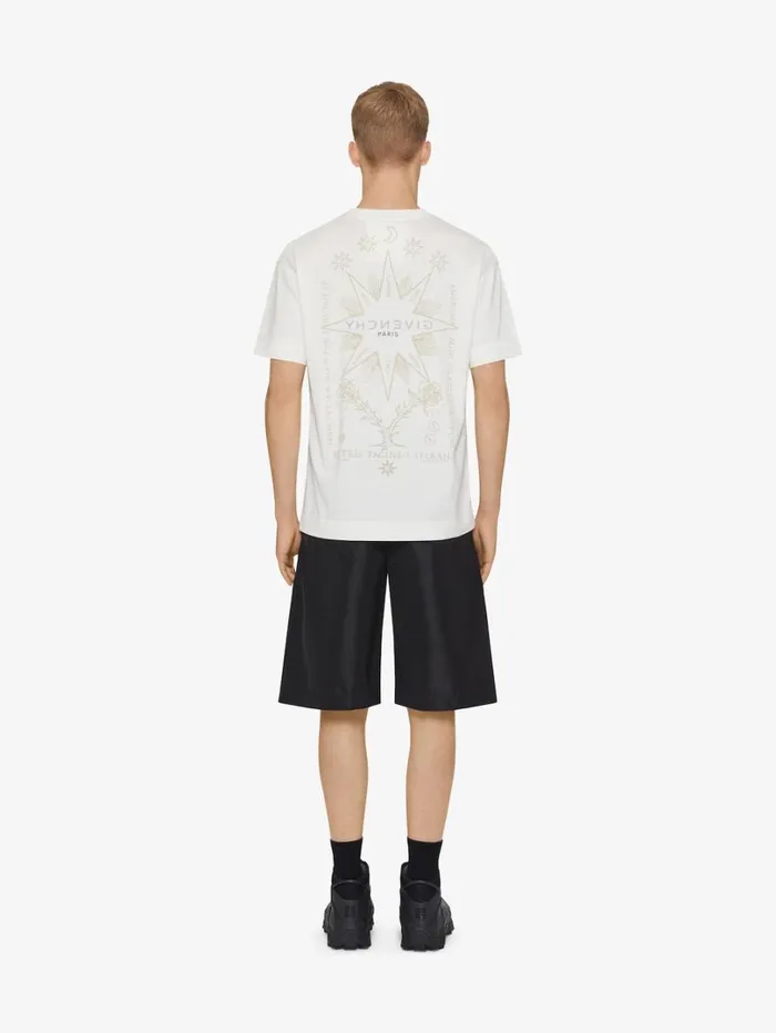 Givenchy GIVENCHY Reverse Tshirt In Cotton With Tarot Print Ivory Men TShirts
