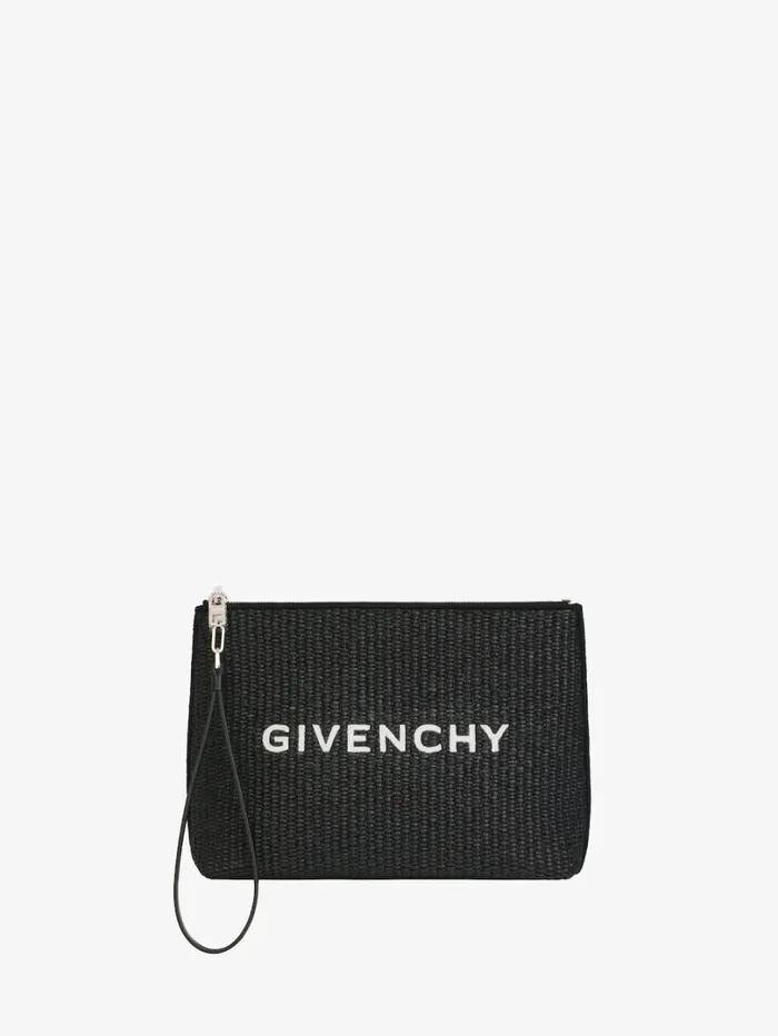 Givenchy GIVENCHY Travel Pouch In Raffia Black Women Wallets and Card Holders Givenchy GIVENCHY Travel Pouch In Raffia Black Women Wallets and Card Holders
