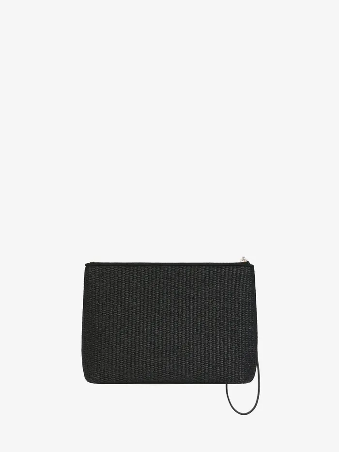 Givenchy GIVENCHY Travel Pouch In Raffia Black Women Wallets and Card Holders Givenchy GIVENCHY Travel Pouch In Raffia Black Women Wallets and Card Holders