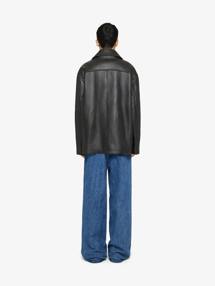 Givenchy Low Crotch Wide Jeans In Marble Denim Indigo Blue Men Pants and Shorts