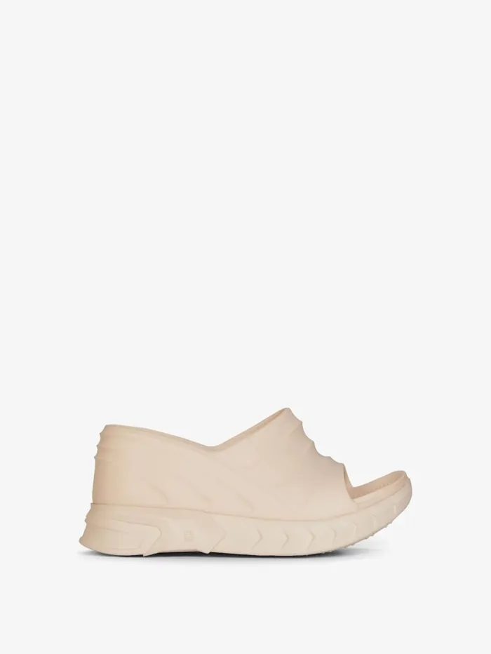 Givenchy Marshmallow Wedge Sandals In Rubber Skin Rose Women Slides and Sandals Givenchy Marshmallow Wedge Sandals In Rubber Skin Rose Women Slides and Sandals