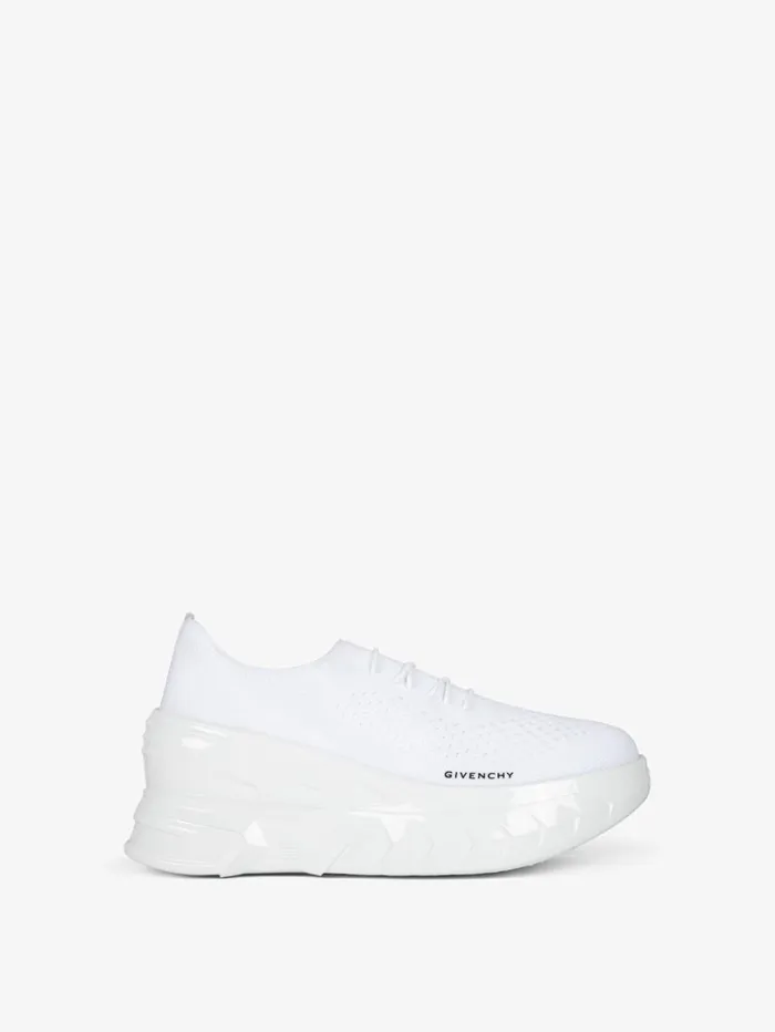 Givenchy Marshmallow Wedge Sneakers In Rubber And Knit White Women Sneakers