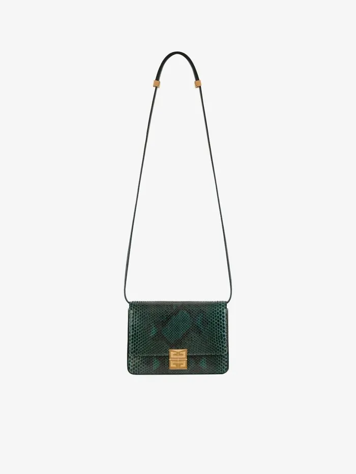Givenchy Medium 4G Bag In Python Dark Green Women Crossbody Bags