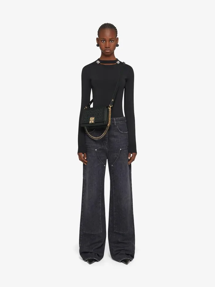 Givenchy Medium 4G Multicarry Bag In 4G Embroidery Black Women Crossbody Bags Givenchy Medium 4G Multicarry Bag In 4G Embroidery Black Women Crossbody Bags