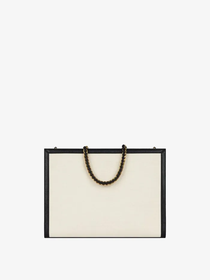 Givenchy Medium GTote Shopping Bag In Canvas And Leather Natural Beige Women Crossbody Bags Givenchy Medium GTote Shopping Bag In Canvas And Leather Natural Beige Women Crossbody Bags