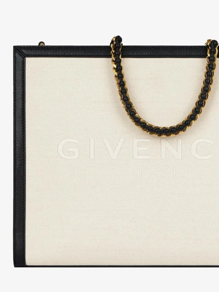 Givenchy Medium GTote Shopping Bag In Canvas And Leather Natural Beige Women Crossbody Bags Givenchy Medium GTote Shopping Bag In Canvas And Leather Natural Beige Women Crossbody Bags