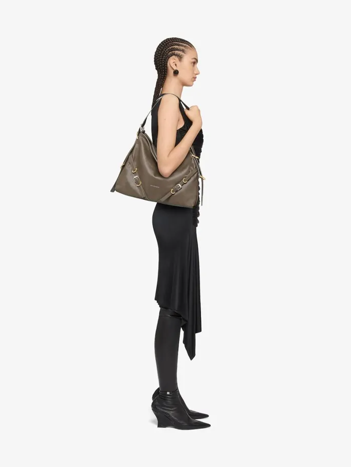 Givenchy Medium Voyou Bag In Leather Taupe Women Crossbody Bags Givenchy Medium Voyou Bag In Leather Taupe Women Crossbody Bags