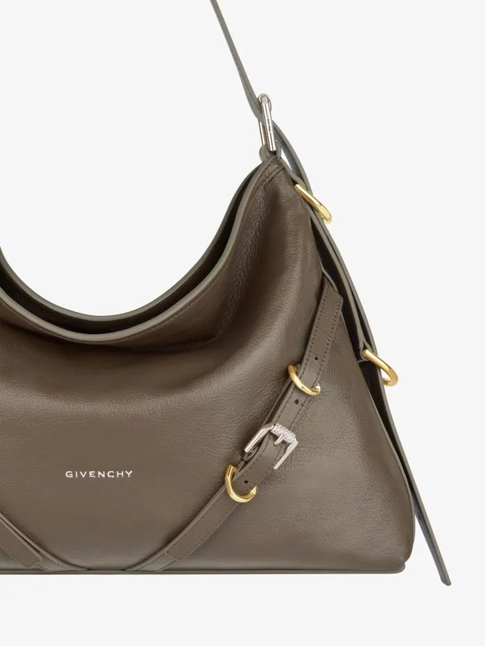 Givenchy Medium Voyou Bag In Leather Taupe Women Crossbody Bags Givenchy Medium Voyou Bag In Leather Taupe Women Crossbody Bags