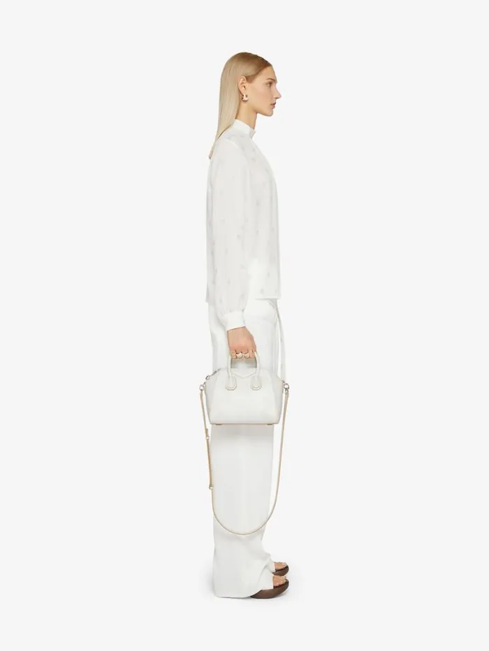Givenchy Mini Antigona Bag In Aged Leather Ivory Women Crossbody Bags Givenchy Mini Antigona Bag In Aged Leather Ivory Women Crossbody Bags