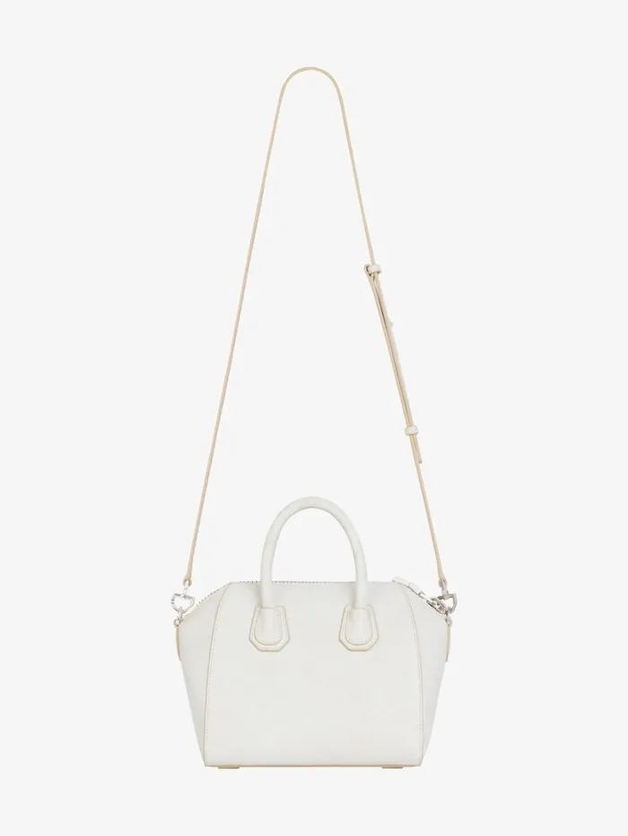 Givenchy Mini Antigona Bag In Aged Leather Ivory Women Crossbody Bags Givenchy Mini Antigona Bag In Aged Leather Ivory Women Crossbody Bags
