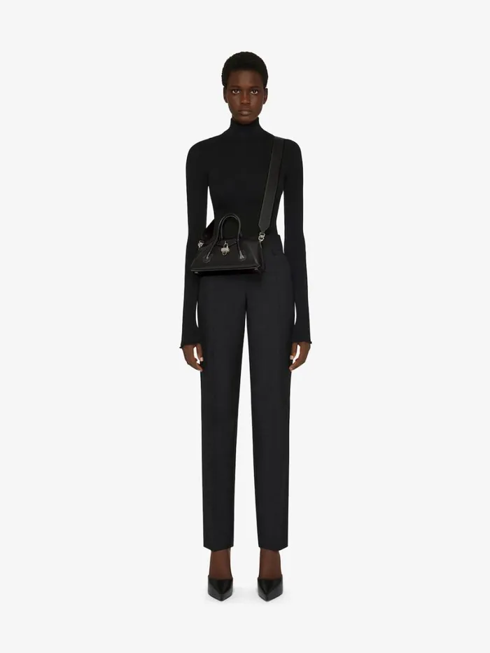 Givenchy Mini Antigona Stretch Bag In Box Leather Black Women Crossbody Bags Givenchy Mini Antigona Stretch Bag In Box Leather Black Women Crossbody Bags
