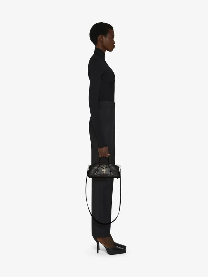 Givenchy Mini Antigona Stretch Bag In Box Leather Black Women Crossbody Bags Givenchy Mini Antigona Stretch Bag In Box Leather Black Women Crossbody Bags