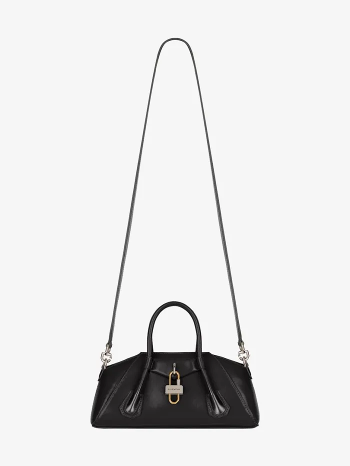 Givenchy Mini Antigona Stretch Bag In Box Leather Black Women Crossbody Bags Givenchy Mini Antigona Stretch Bag In Box Leather Black Women Crossbody Bags