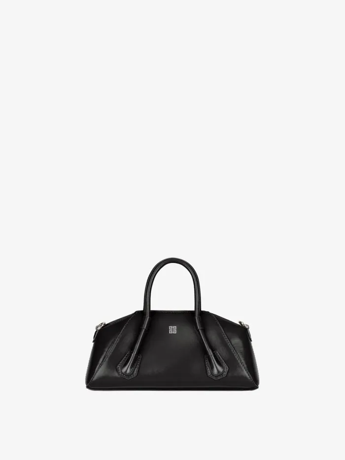 Givenchy Mini Antigona Stretch Bag In Box Leather Black Women Crossbody Bags Givenchy Mini Antigona Stretch Bag In Box Leather Black Women Crossbody Bags