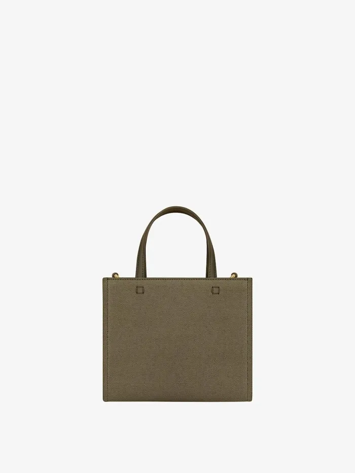 Givenchy Mini GTote Shopping Bag In Canvas Dark Khaki Women Crossbody Bags Givenchy Mini GTote Shopping Bag In Canvas Dark Khaki Women Crossbody Bags