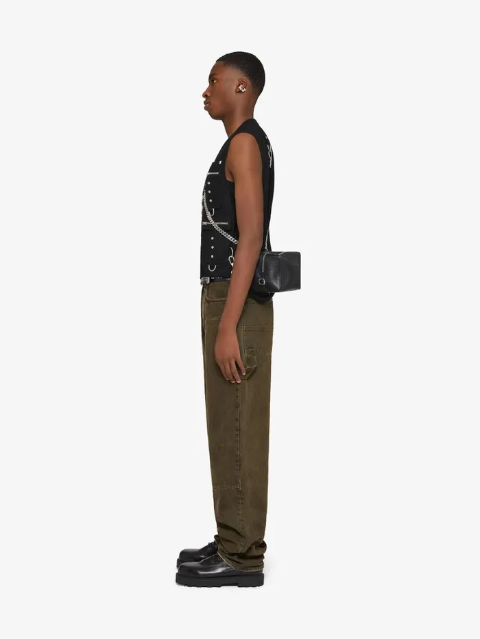 Givenchy Multipocket Waistcoat In Wool With Suspenders Black Men Outerwear and Blousons