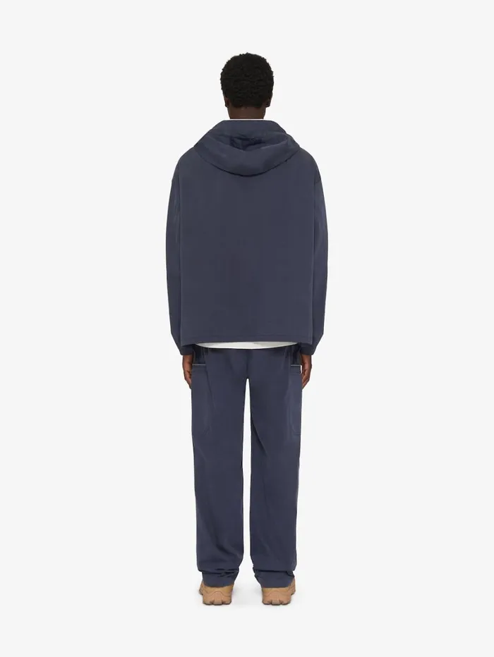 Givenchy Parka In Ozone Washed Cotton Medium Blue Men Outerwear and Blousons