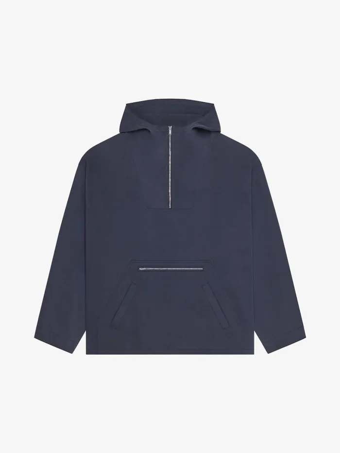 Givenchy Parka In Ozone Washed Cotton Medium Blue Men Outerwear and Blousons