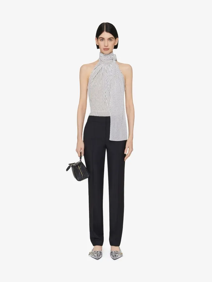 Givenchy Polka Dots Top In Silk With Lavallire Ecrublack Women Tops and Shirts Givenchy Polka Dots Top In Silk With Lavallire Ecrublack Women Tops and Shirts