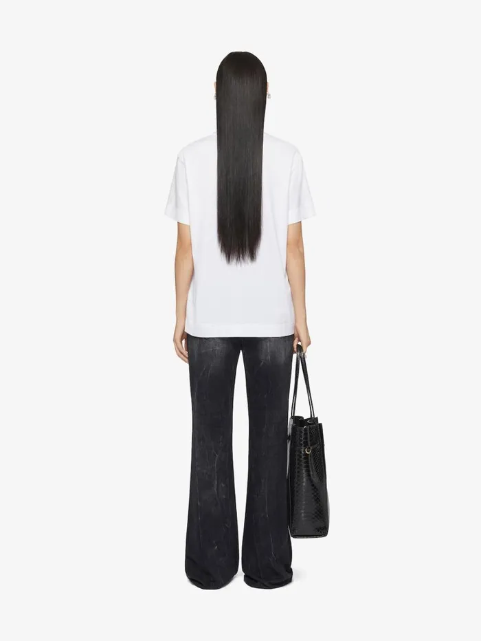 Givenchy Printed Tshirt In Cotton White Women TShirts