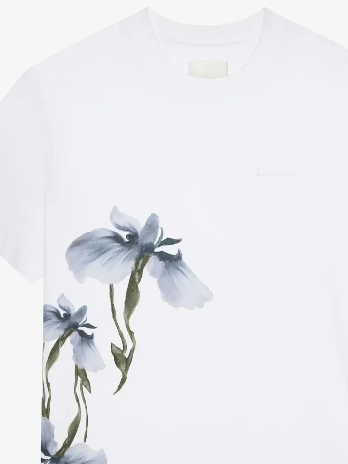 Givenchy Printed Tshirt In Cotton White Women TShirts