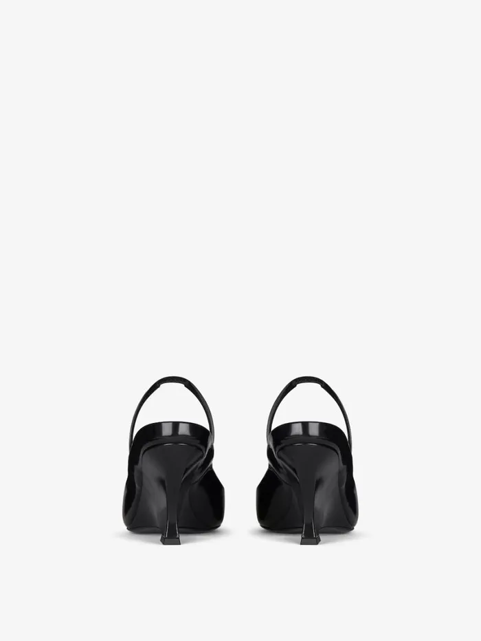 Givenchy Raven Slingbacks In Leather And Ayers Black Women Heels Givenchy Raven Slingbacks In Leather And Ayers Black Women Heels
