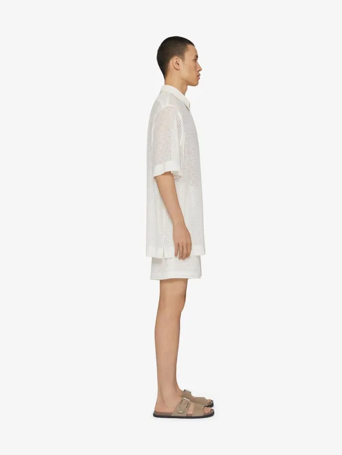 Givenchy Shirt In 4G Lace Natural Men Shirts