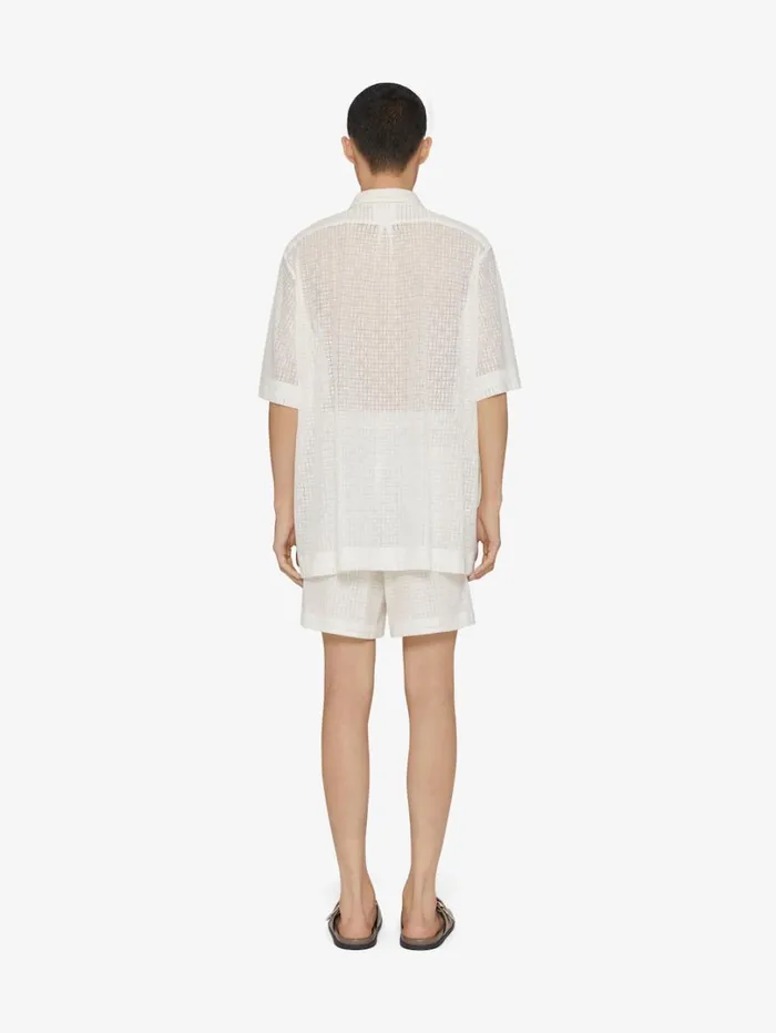 Givenchy Shirt In 4G Lace Natural Men Shirts