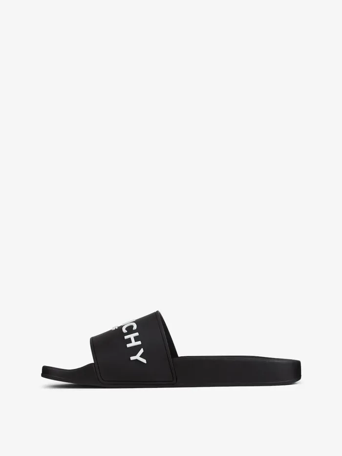 Givenchy Slide Flat Sandals In Rubber Black Men Slides and Sandals Givenchy Slide Flat Sandals In Rubber Black Men Slides and Sandals