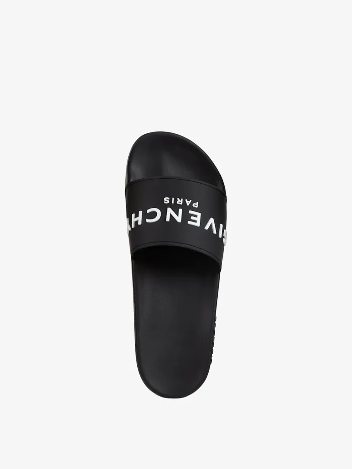 Givenchy Slide Flat Sandals In Rubber Black Men Slides and Sandals Givenchy Slide Flat Sandals In Rubber Black Men Slides and Sandals