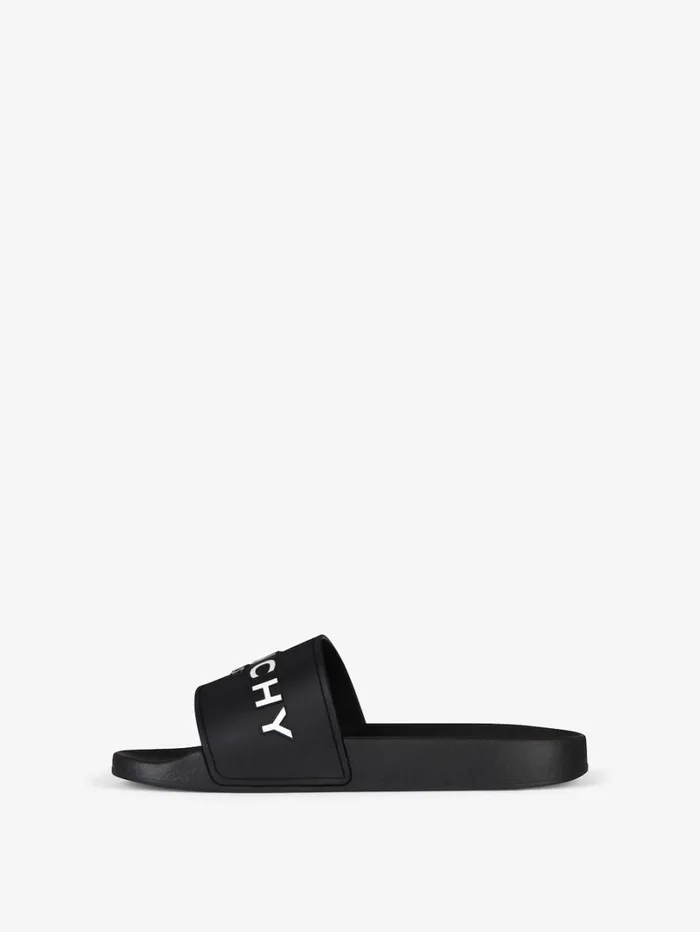 Givenchy Slide Flat Sandals In Rubber Black Women Slides and Sandals Givenchy Slide Flat Sandals In Rubber Black Women Slides and Sandals