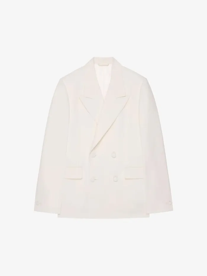 Givenchy Slim Fit Jacket In Wool And Mohair White Men Coats and Jackets