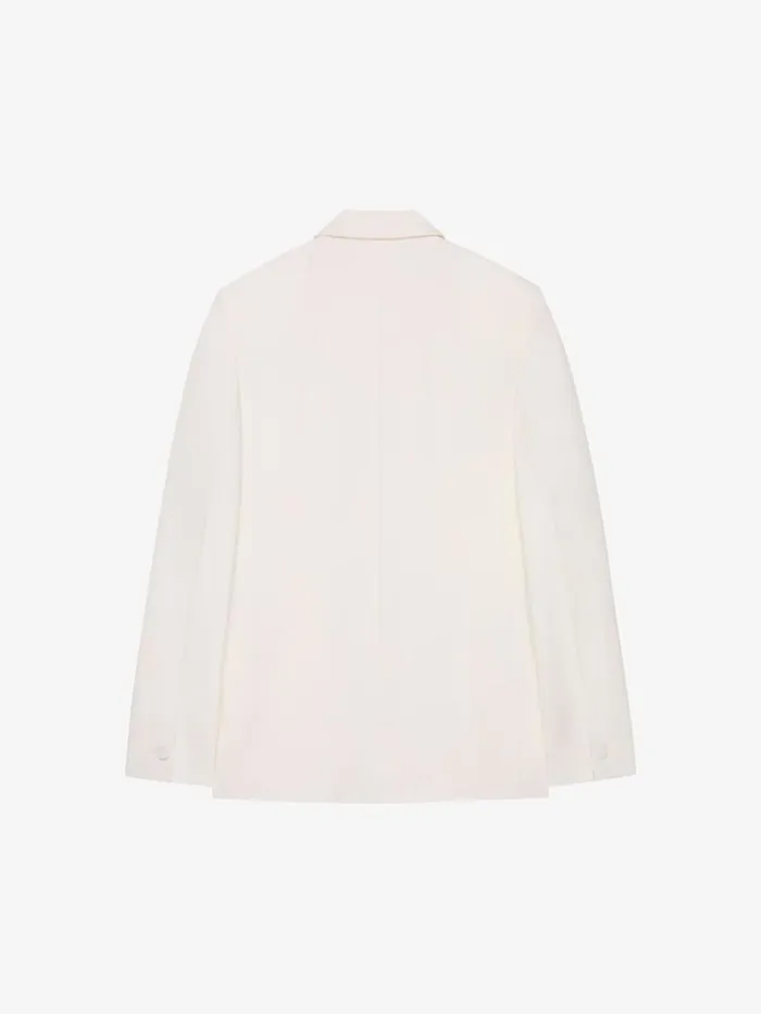 Givenchy Slim Fit Jacket In Wool And Mohair White Men Coats and Jackets Givenchy Slim Fit Jacket In Wool And Mohair White Men Coats and Jackets