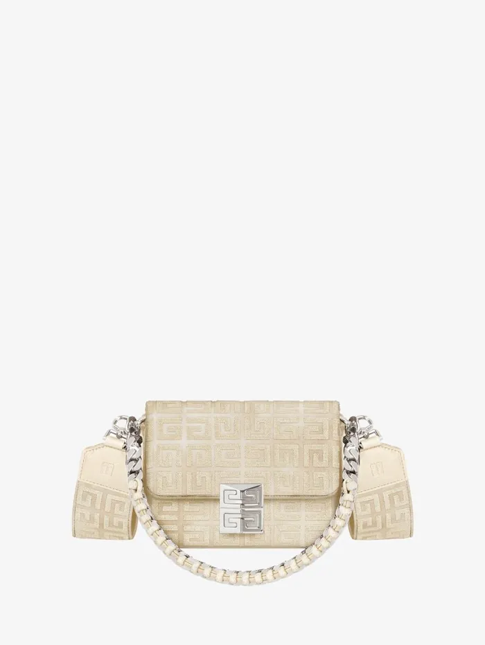 Givenchy Small 4G Bag In Lurex Embroidery With Chain Dusty Golden Women Crossbody Bags Givenchy Small 4G Bag In Lurex Embroidery With Chain Dusty Golden Women Crossbody Bags