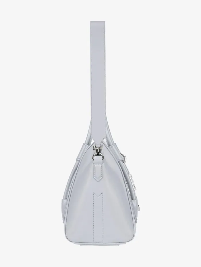 Givenchy Small Antigona Lock Bag In Box Leather Light Grey Women Antigona Givenchy Small Antigona Lock Bag In Box Leather Light Grey Women Antigona