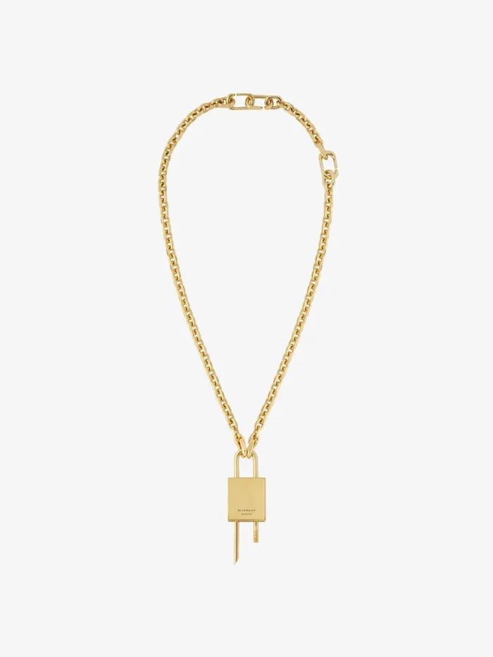 Givenchy Small Lock Necklace In Metal Golden Yellow WomenMen Jewelry Givenchy Small Lock Necklace In Metal Golden Yellow WomenMen Jewelry