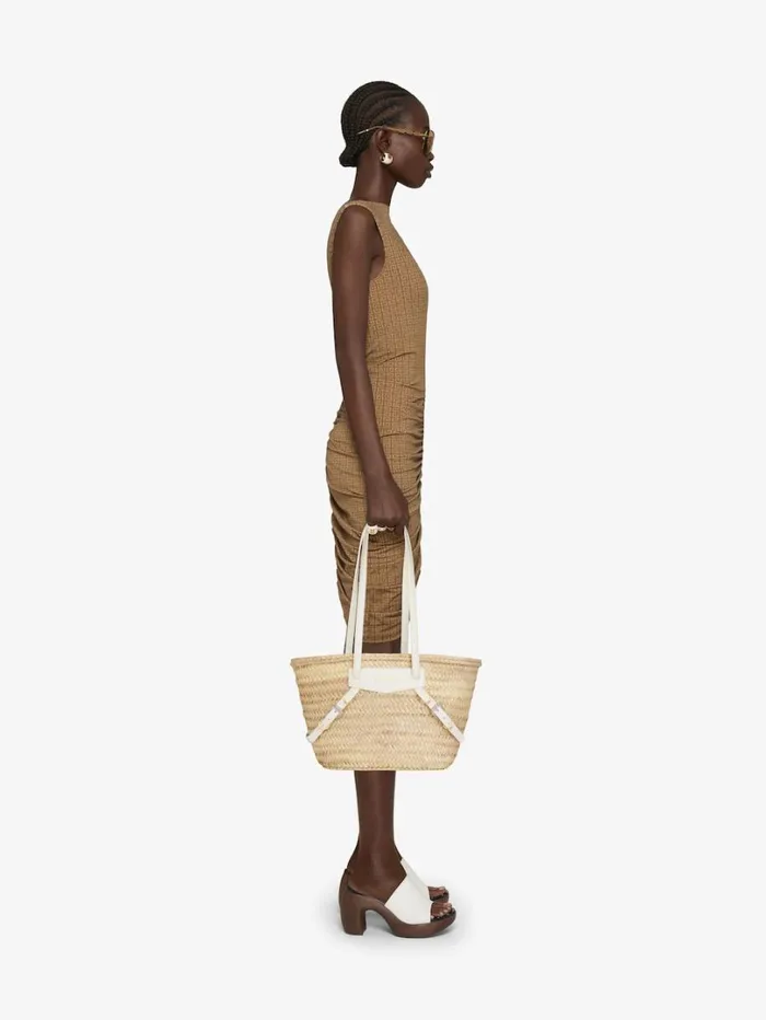 Givenchy Small Voyou Basket Bag In Raffia Ivory Women Shoulder Bags Givenchy Small Voyou Basket Bag In Raffia Ivory Women Shoulder Bags