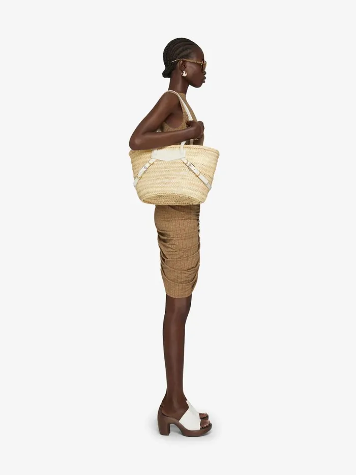 Givenchy Small Voyou Basket Bag In Raffia Ivory Women Shoulder Bags Givenchy Small Voyou Basket Bag In Raffia Ivory Women Shoulder Bags