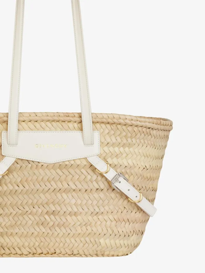 Givenchy Small Voyou Basket Bag In Raffia Ivory Women Shoulder Bags Givenchy Small Voyou Basket Bag In Raffia Ivory Women Shoulder Bags