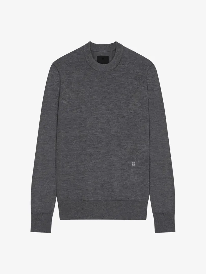 Givenchy Sweater In Wool And Cashmere Medium Grey Men Knitwear