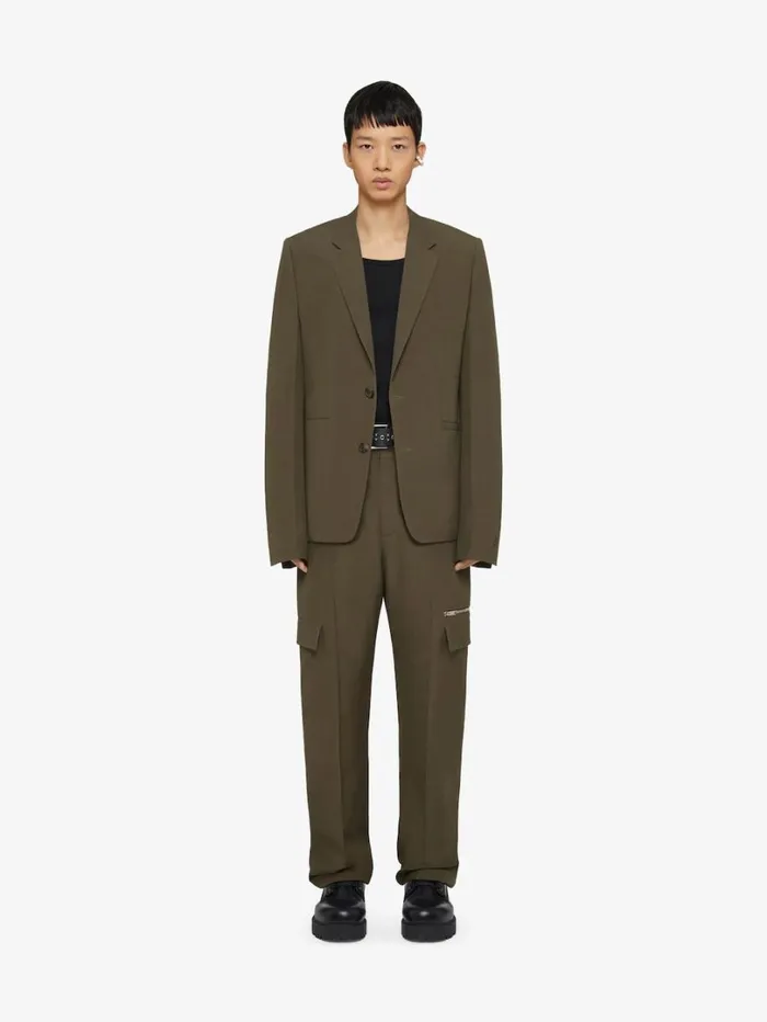 Givenchy Tailored Pants In Wool With Pocket Details Khaki Men Pants and Shorts Givenchy Tailored Pants In Wool With Pocket Details Khaki Men Pants and Shorts