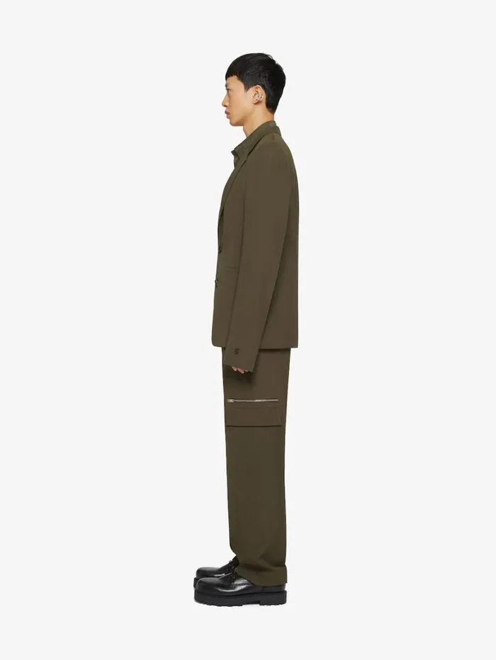 Givenchy Tailored Pants In Wool With Pocket Details Khaki Men Pants and Shorts