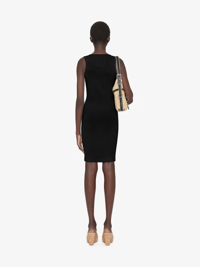 Givenchy Tank Dress In Cotton With 4G Detail Black Women Dresses